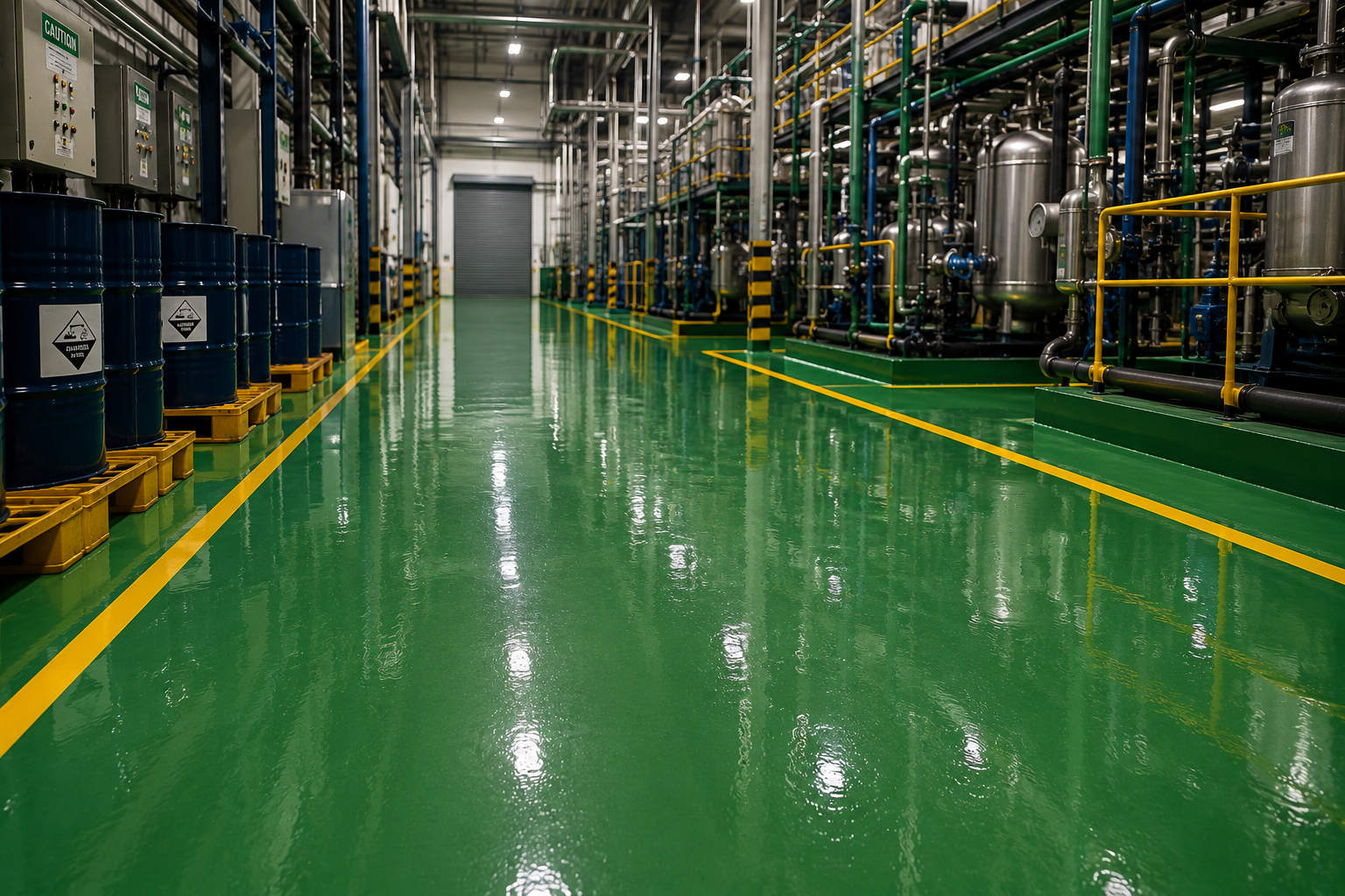Chemical resistant PU flooring